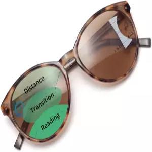 아모레이 고양이 여성용 프로그레시브 멀티포커스 리딩 선글라스 자외선 차단제 탑 클리어 트라이포커스 선