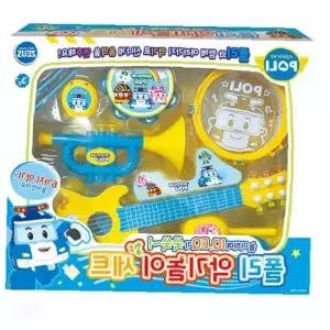 경찰차 캐릭터 타악기 세트 기타 탬버린 나팔 유아 음악 교육 완구