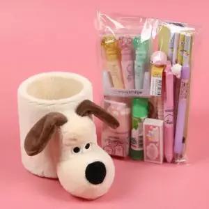 IWS 월레스와그로밋 강아지인형 펜꽂이 + 필기구세트 11종 (쇼핑백증정) 2317141 J