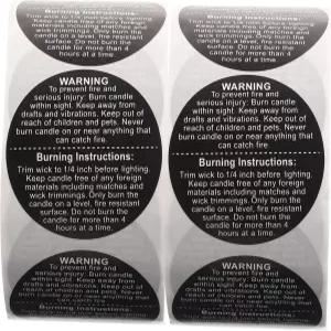 BATSVEE 2롤 캔들 만들기 왁스 안전 데칼 경고 접착 스티커를 설치하여 쉽게 읽을 수 있도록 합니다