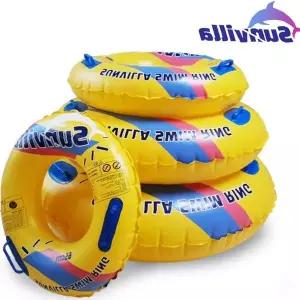 어린이 여름 물놀이용품 안전 원형 구명튜브 65cm 이중안전마개 바다 수영장