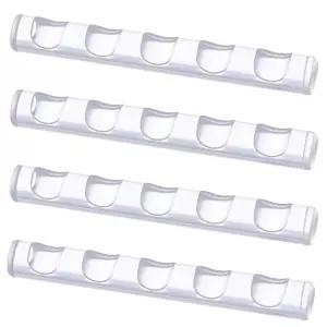 유안추 4팩 크리스탈 바 펜 홀더 네일 아트 페인팅 메이크업 브러시 매니큐어 도구용 투명 아크릴 스탠드