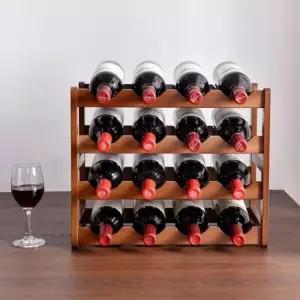 거치대 대나무 와인랙 와인거치대 와인걸이 보관 4단 16구