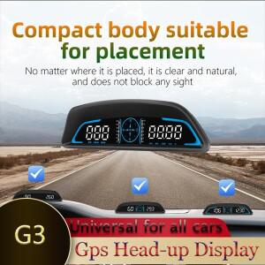 공용 HUD 헤드 업 디스플레이 G3 스마트 Gps 디지털 속도계 KM/H 타코미터 GPS 나침반이 장착된 자동차 컴