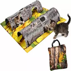 재미있는 놀이를 위한 바스락거리는 소리 인터랙티브 퍼스 터널 매트 자연 테마 유연한 기계 세탁 가능