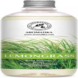 레몬그라스 리드 디퓨저 리필 천연 에센셜 오일 17온스 - 신선하고 오래 지속되는 향기 아로마테라피용