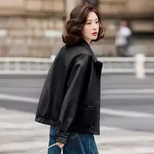 헐크 여자 여성용 코트 봄가을 쇼트 칼라 재킷 자켓 가죽 KKE3