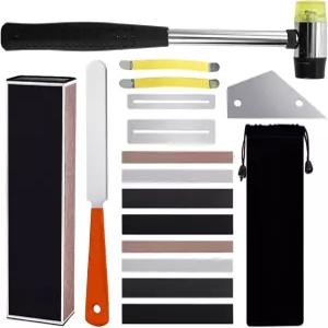 프렛 레벨링 키트 해머 파일 로커 빔 핑거보드 가드 스트링 스프레더 유지보수용 샌딩 페이퍼 가정용