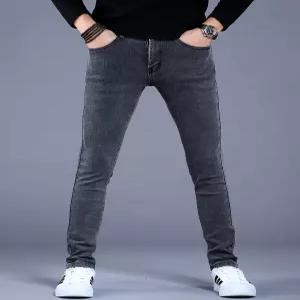 슬림 스키니 청바지 데님팬츠 남자 팬츠 그레이 하이웨스트 스판 빅 찢어진 진