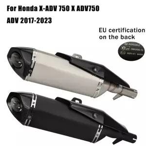 혼다 X-ADV 750 X ADV750 ADV 2017-2023용 카본 슬립온 오토바이 배기 머플러 이스케이프 시스템 튜브 헤더