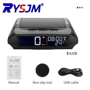 자동 GPS 속도계 헤드업 디스플레이 태양광 충전 차량용 스마트 디지털 알람 리마인더 미터 액세서리 HUD