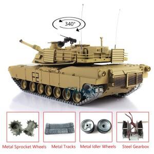 헹롱 1/16 스케일 2.4G 7.0 업그레이드 메탈 버전 M1A2 에이브람스 무선 조종 탱크 3918 TH17794