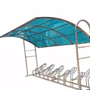 굿마인드 N1 자전거보관소 렉산 지붕-브라운3M/7대분 야외자전거보관대