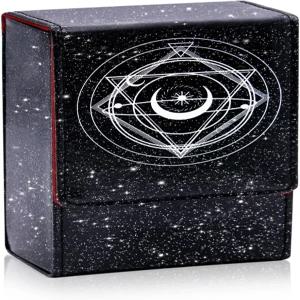 지르나타르 타로 카드 홀더 케이스 태양과 달 패턴 디자인 가죽 데크 수납 파우치 및 플레이 점술용