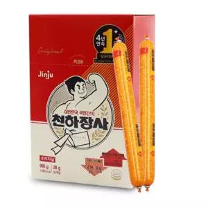 천하장사 980gx6통 1박스 작은 소시지 대용량 단체 어린이 어르신 사무실 영양 간식 소세지