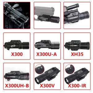 SureFire X300 울트라 금속 전술  건 스트로브 LED 라이트 20mm 레일 에어소프트 무기 사냥 손전등