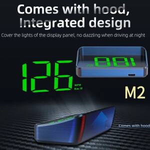 미니 헤드업 디스플레이 자동차 GPS HUD 공용 속도계 USB 케이블 플러그 앤 듀얼 위성 시스템 앞유리 프로