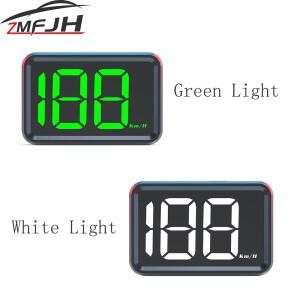 HUD 속도계 용 X1 GPS 모든 자동차 KMH 헤드 업 디스플레이 흰색/녹색 빛 큰 글꼴 플러그 앤