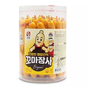 꼬마장사 소시지 1330g(35개입)x6통 1박스 대용량 단체 어린이 사무실 간식 안주 소세지