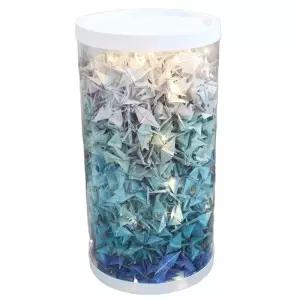 종이학 천마리 수제 완성품 화병 조명 포함 선물 세트