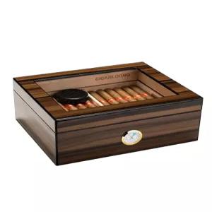 원목 시가 케이스 삼나무 휴대용 수납함 가죽가위 세트