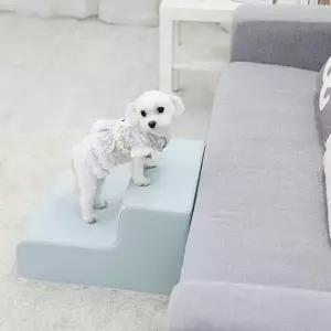 미끄럼 강아지 계단 라운드 반려견 계단 논슬립 2단 방수 소파