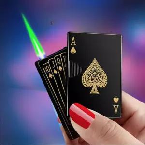 유니크한 골드 스페이스 포커 라이터 usb 충전식