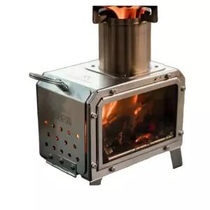 화목 난로 캠핑용 티타늄 펠렛 미니 휴대용 난방 차박용