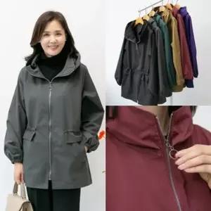 엄마옷 마미소 벨리 후드 디자인 사파리 자켓 점퍼 할머니 빅사이즈 40 70 마담 중년 여성 옷