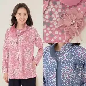 엄마옷 마미소 큐브꽃앙상블 티 자켓 상의세트 할머니 빅사이즈 40 70 마담 중년 여성 옷