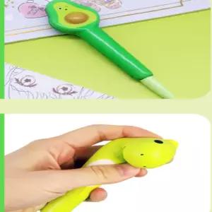 루니오 캐릭터 펜 스펀지펜그립