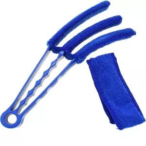 에어컨 셔터용 창문 블라인드 브러시 먼지 청소기 극세사 슬리브 pcs 수집기 청소 천 도구 파란색