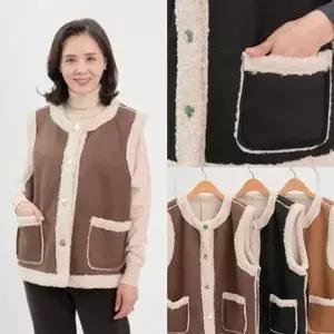 [NS홈쇼핑]엄마옷 마미소 무스탕 조끼 양털 뽀글이 후리스 베스트 할머니 빅사이즈 40 70 마담 중년 여..