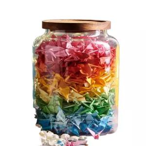 종이학 유리병 투명 소형 선물용 접기 보관 인테리어 장식