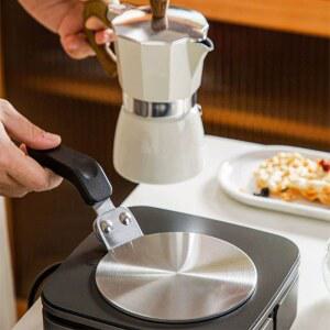 모카 포트 스테인레스 스틸 열전도판 인덕션 쿠커 화상 방지 단열판 커피 추출 보조 도구