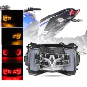 호환  후방 LED 통합 미등 Yamha MT09FZ09 2017 2018 2019 2020 빨간색 노란색 테일 브레이크 DRL 정지 경