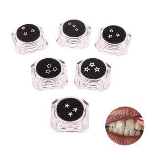 3개/박스 치아용 다이아몬드 모조 보석, 다양한 모양의 미용 장식품