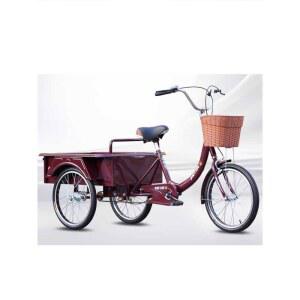 어른용 세발자전거 경량 짐수레 시니어 50버킷 삼발이 싱글체인) 짐싣는 (기본