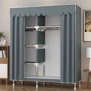 간이 옷장 자취 작은 수납장 의류 틈새 모듈식 심플 신발장 가정용 조립형 2도어 원룸옷장