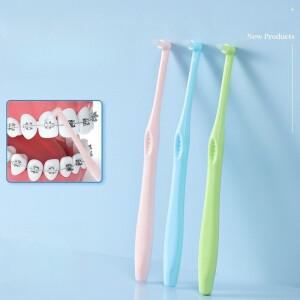 작은 머리 단일 빔 부드러운 치아 청소 칫솔 교정 모발 이식 성인 구강