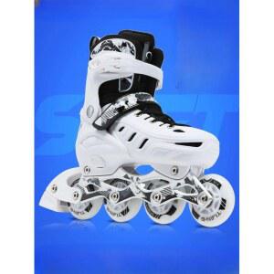 성인용 인라인스케이트 롤러브레이드 인라인 화이트 S 입문용 기본 비점등 레이싱