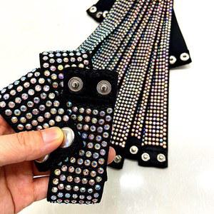 벨트 여성 큐빅 허리 천연가죽 스크럽 포인트허리띠 패딩벨트 체인 청바지 데님 넓은벨트