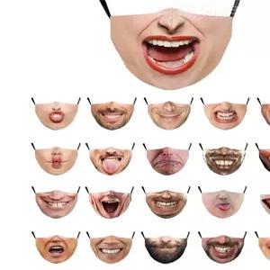 재미있는 표정 패션 마스크 세탁가능 개성 얼굴무늬