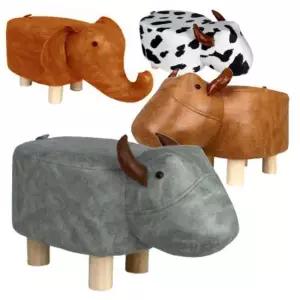 핸드메이드 동물 스툴 송아지 황소 스틀 발탁자 동물스툴 동물스틀