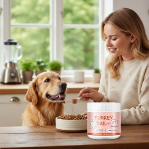 1/2/3PCS 베이컨 맛 애완동물 버섯 가루  천연 성분 식욕 증진제 고양이와 개를 위한 일일 영양제