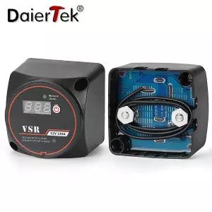 DaierTek 스마트 듀얼 배터리 스마트 아이솔레이터 12V 140A 캠핑카 RV 용 디지털 전압 감지 릴레이 VSR 분