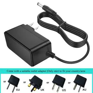 호환  Pyle Pro PWMA325BT PWMA335BT 500W 야외 휴대용 BT 연결 트롤리 노래방 스피커용 12V 1A ACDC 어댑