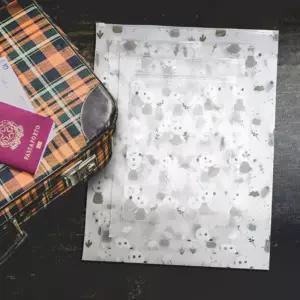 지퍼백 세트 4개 정리 파우치 정리 슬라이드지퍼백 여행지퍼백 캐리어정리