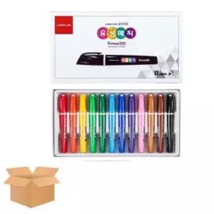 (Lineplus) 라인플러스 트리마 330 유성매직 12색세트 둥근닙 12개입x1갑