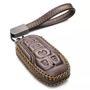 호환  A 가죽 자동차 리모컨 키 케이스 커버 홀더 키체인 포드 링컨 머스탱용